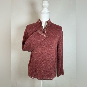 Woolrich  Womens Grenadine‎ Sweater Size  Small Long Sleeve 1/4 Zip